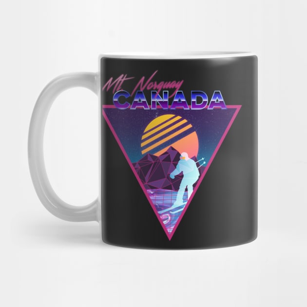 Retro Vaporwave Ski Mountain | Mt. Norquay Canada | Shirts, Stickers, and More! by KlehmInTime